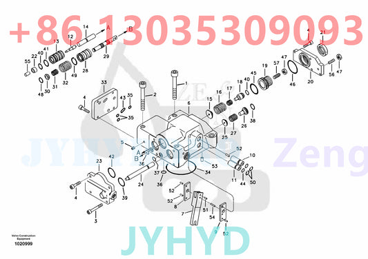 VOLVO EC240B EXCAVATOR HYDRAULIC PUMP VOE14541878 REGULATOR