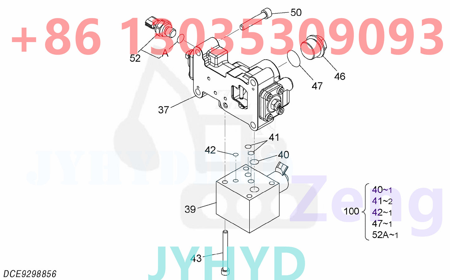 HITACHI YB60000245 YB60000246 9298855 HYDRAULIC PUMP ROTARY GROUP