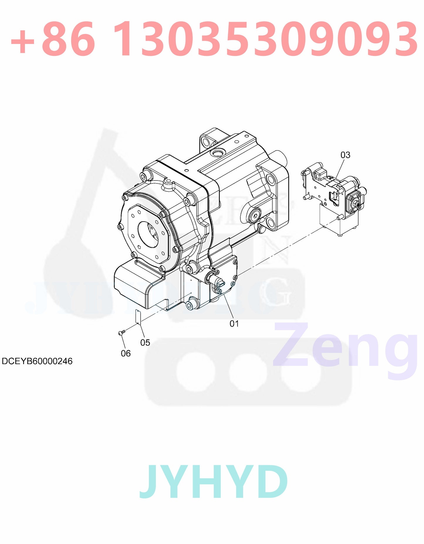 HITACHI YB60000245 YB60000246 9298855 HYDRAULIC PUMP PARTS