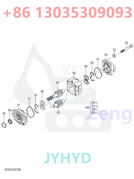 HITACHI YA00011362 HYDRAULIC PUMP PARTS