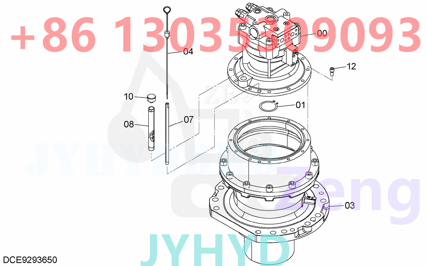 HITACHI 4698624 9293650 SWING DEVICE PARTS