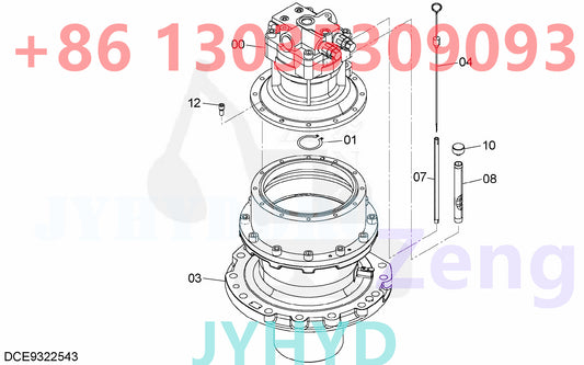 HITACHI 9322543 4698624 SWING DEVICE ROTARY GROUP AND SPARE PARTS