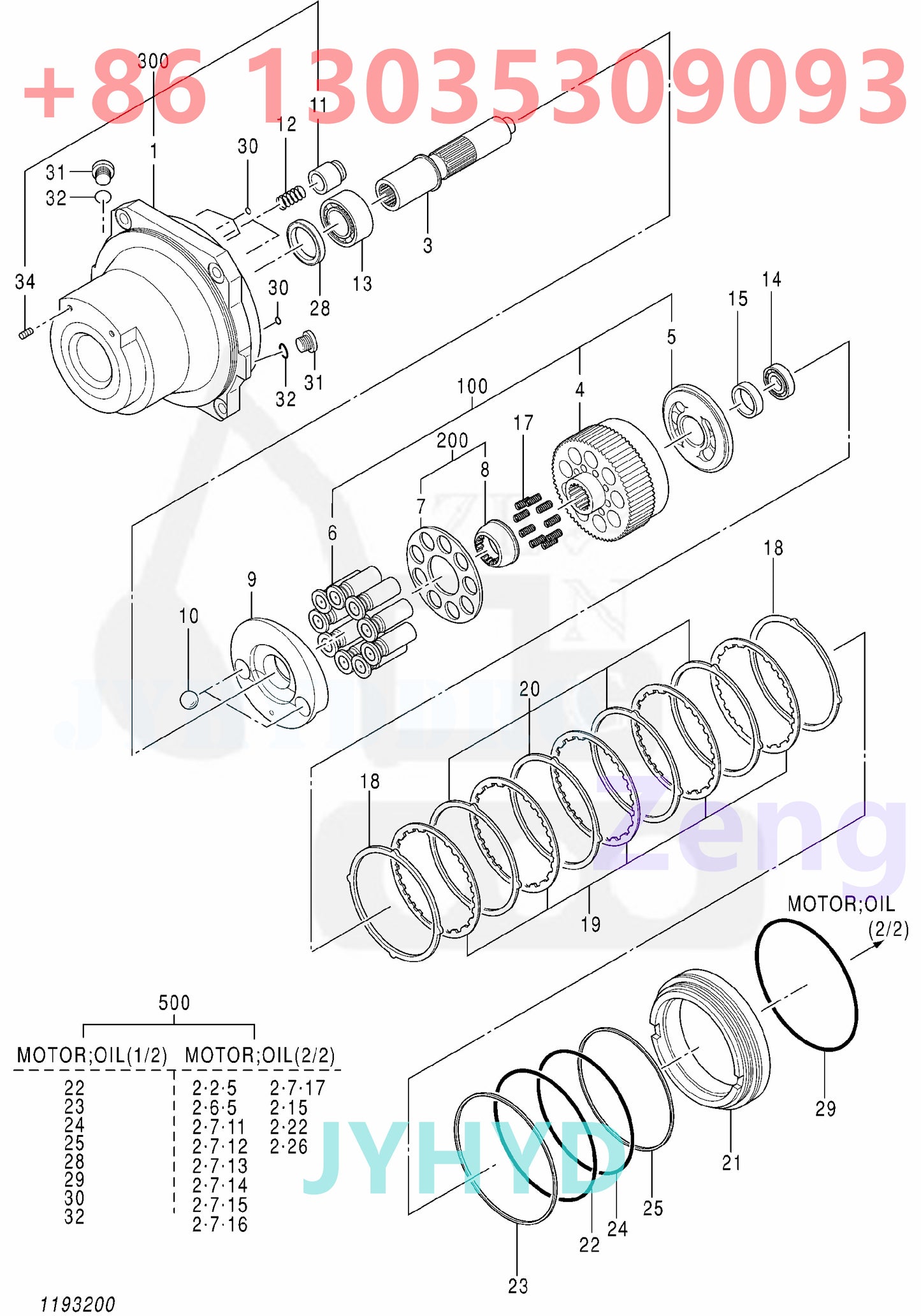 HITACHI 4688059 9219274 YB60000031 TRAVEL DEVICE ROTARY GROUP AND SPARE PARTS