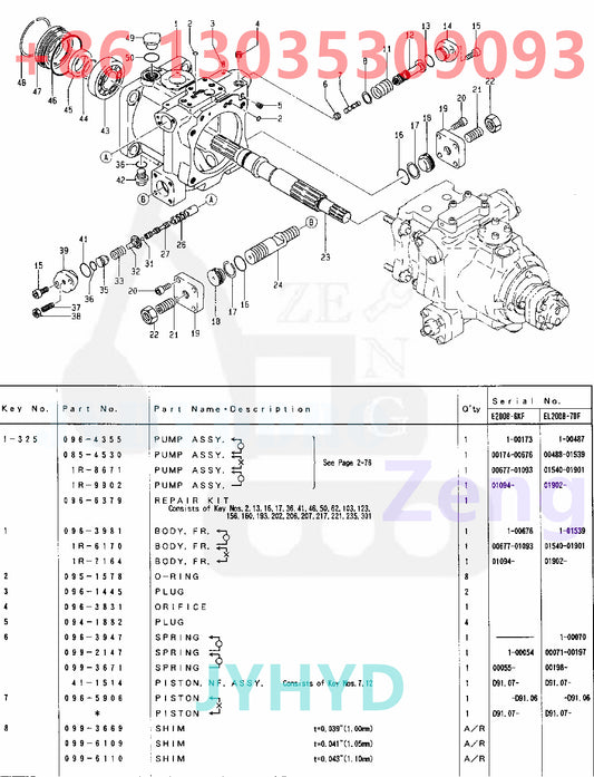 CATERPILLAR 096-4355 085-4530 1R-8671 1R-9902 HYDRAULIC PUMP ROTARY GROUP AND SPARE PARTS