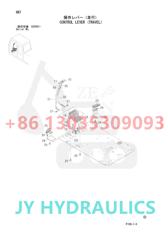 HITACHI 270CLCJD EX200-5ZJPN EX270-5 EX280H-5 ZX270 ZX270-HHE ZX280LC-AMS ZX280LC-HCME EXCAVATOR 9150848 9156041 TRAVEL MOTOR PILOT VALVE