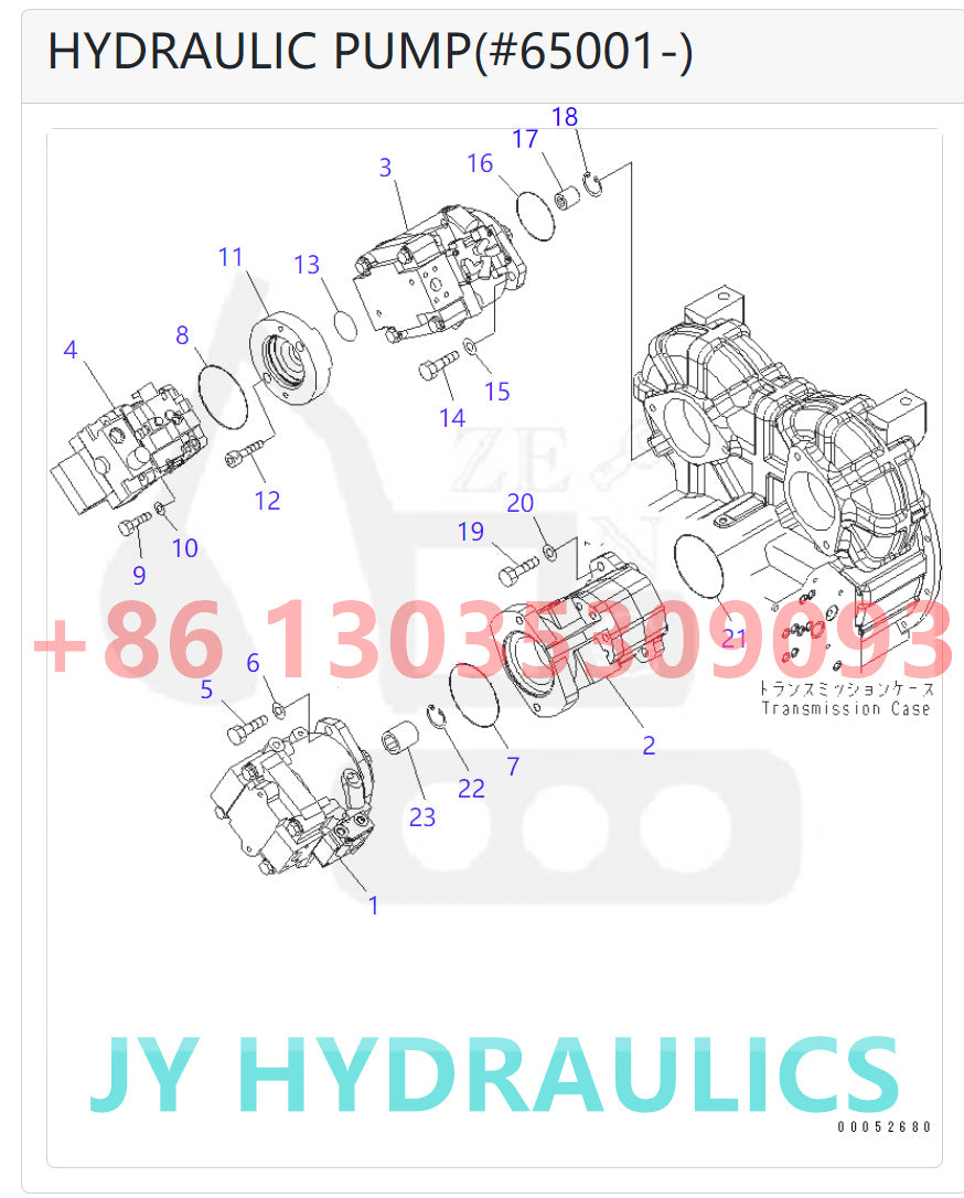 KOMATSU WA380-6 WA430-6 WA430-6E0 WHEEL LOADER 708-1W-00860 708-1W-00881 708-1W-00882 708-1W-01812 708-1W-01881 708-1W-01882 LOADER PUMP ROTARY GROUP