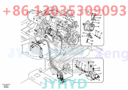 VOLVO EC240B EXCAVATOR VOE14525540 GERA PUMP