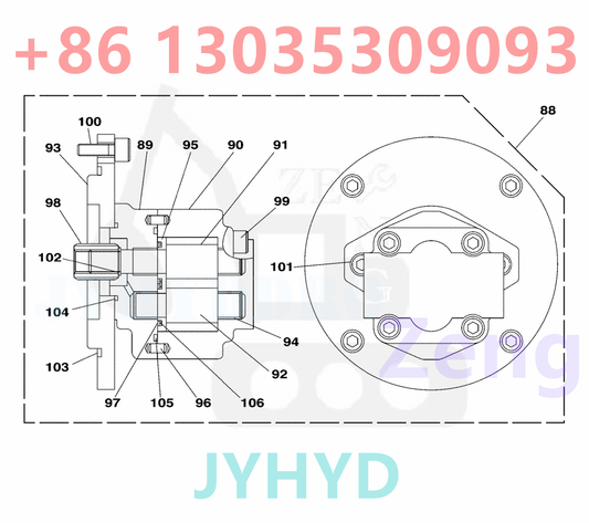 CASE CX130 EXCAVATOR KNJ2977 HYDRAULIC PUMP ROTARY GROUP AND SPARE PARTS