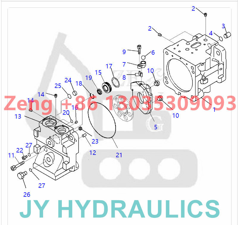 KOMATSU WA380-6 WA430-6 WA450-6 WA470-6 WA470-6A WA480-6 WHEEL LOADER D375A-5 D375A-5E0 BULLDOZERS 708-1S-00940 708-1S-01940 FAN PUMP ROTARY GROUP AND SPARE PARTS