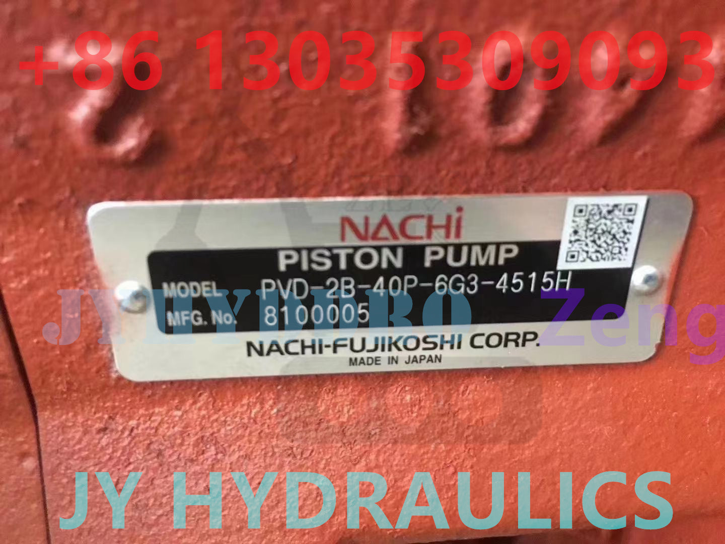 NACHI ORIGINAL PVD-2B-40P-6G3-4515H PVD-2B-40P-16G5-4191B HYDRAULIC PISTON PUMP