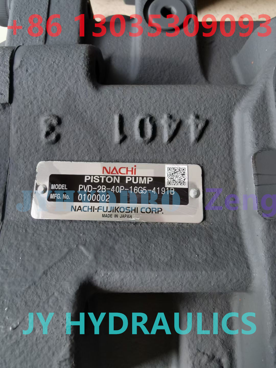 NACHI ORIGINAL PVD-2B-40P-16G5-4191B HYDRAULIC PUMP&PILOT GEAR PUMP