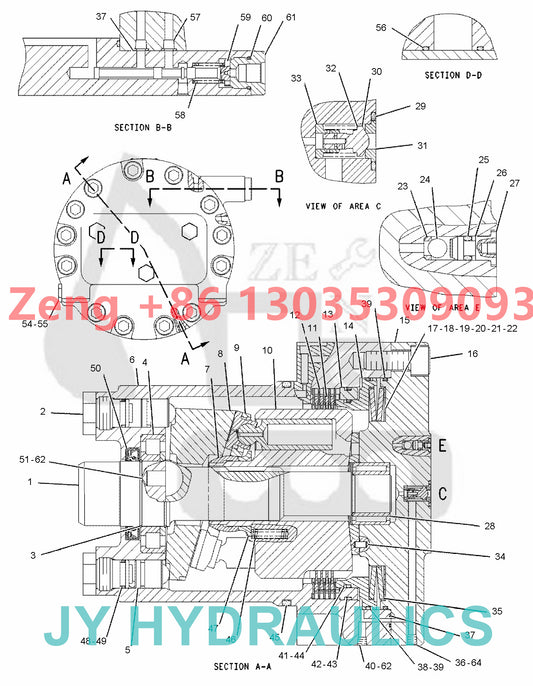 Caterpillar 209-5992 334-9986 511-0313 511-6006 511-6008 519-2478 557-5878 557-5880 travel motor parts