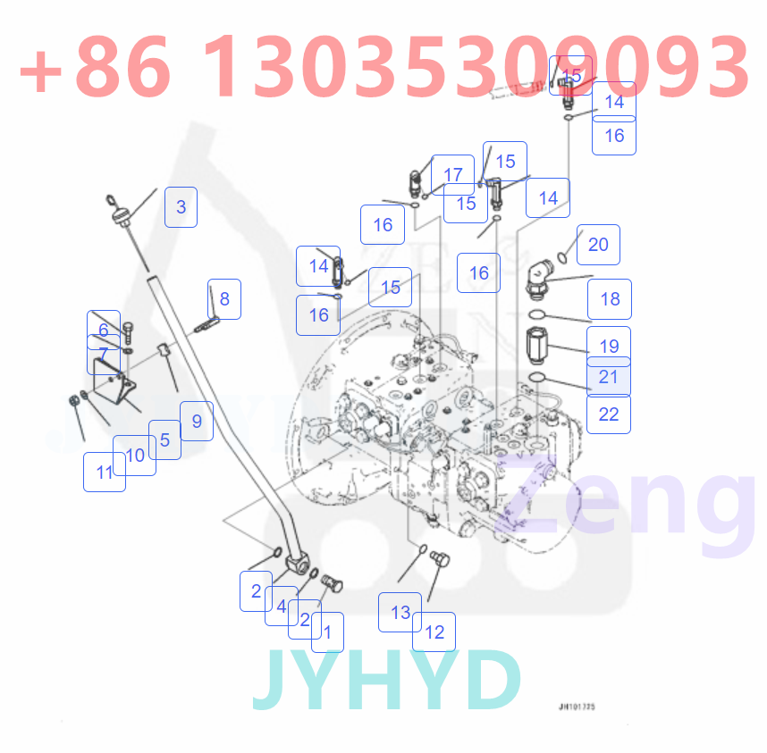 KOMATSU 708-2J-00030 708-2J-01030 HYDRAULIC PUMP PARTS