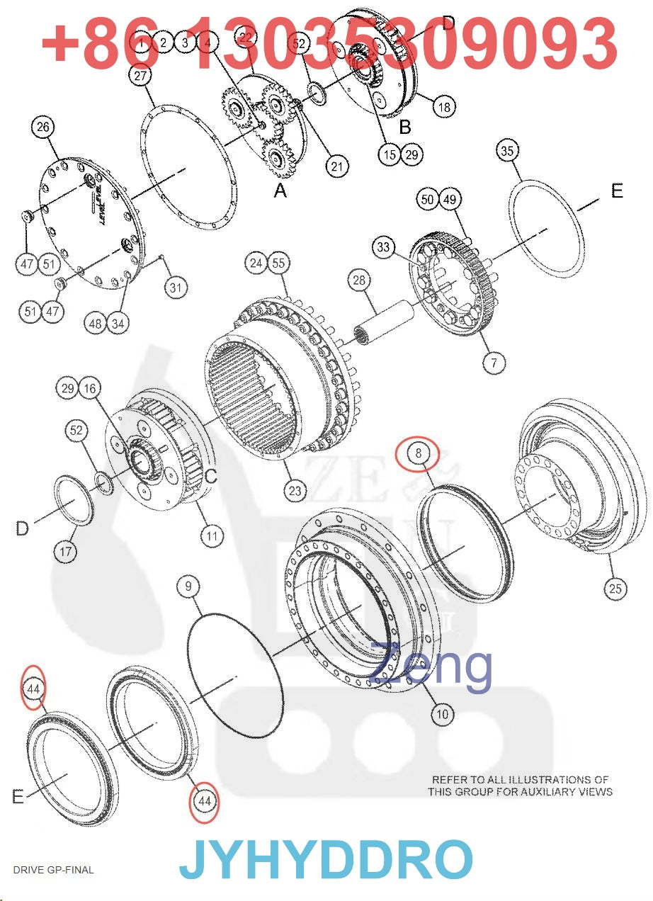 CATERPILLAR CAT325C EXCAVATOR FINAL DRIVE 227-6103 227-6104 BEARING