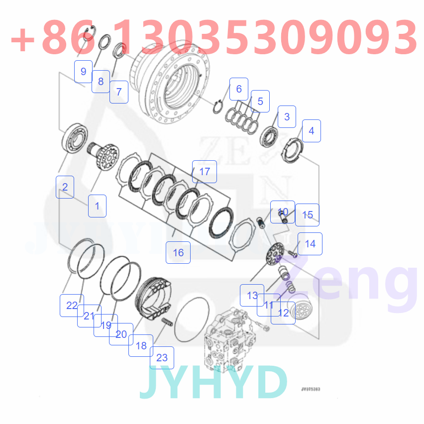 KOMATSU 2A8-27-00120 2A8-27-00121 706-8J-01470 TRAVEL MOTOR ROTARY GROUP AND SPARE PARTS