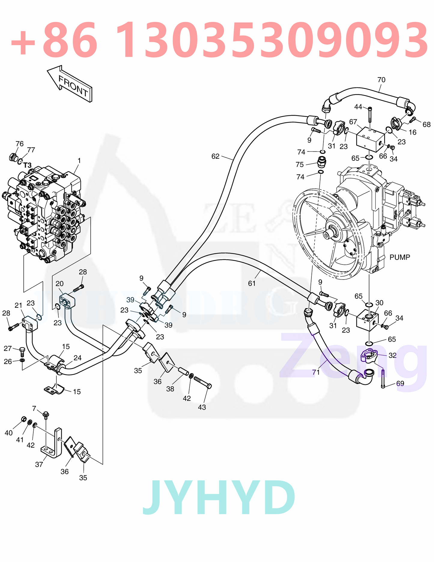 DOOSAN 400914-00250 K1004523B HYDRAULIC PUMP ROTARY GROUP AND SPARE PARTS