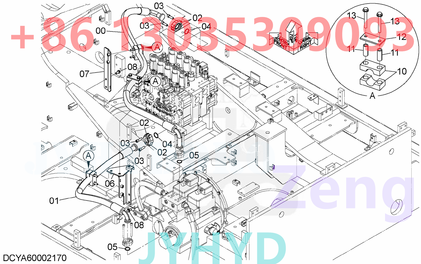 HITACHI 4432815 9184686 HYDRAULIC PUMP PARTS