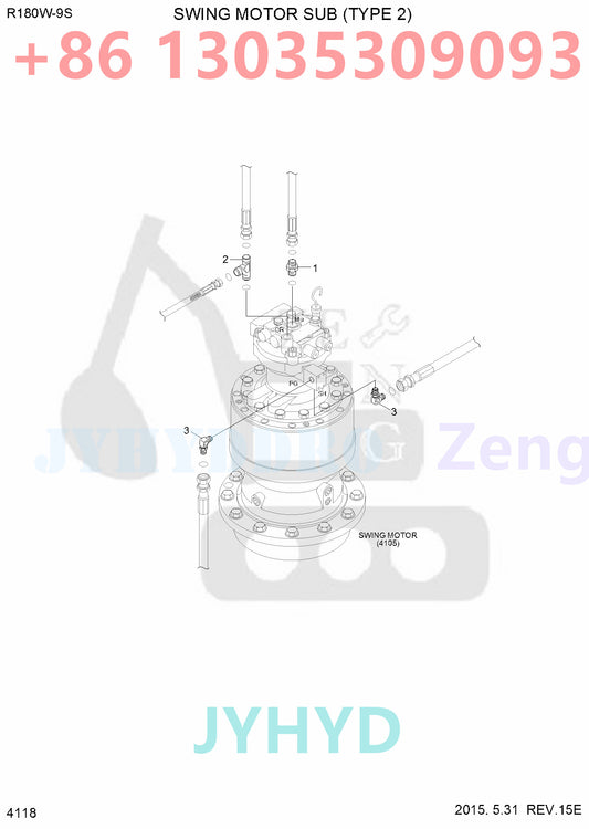 HYUNDAI 38Q5-10150 38Q5-10151 38Q5-11100 31Q5-21130 SWING MOTOR ROTARY GROUP AND SPARE PARTS