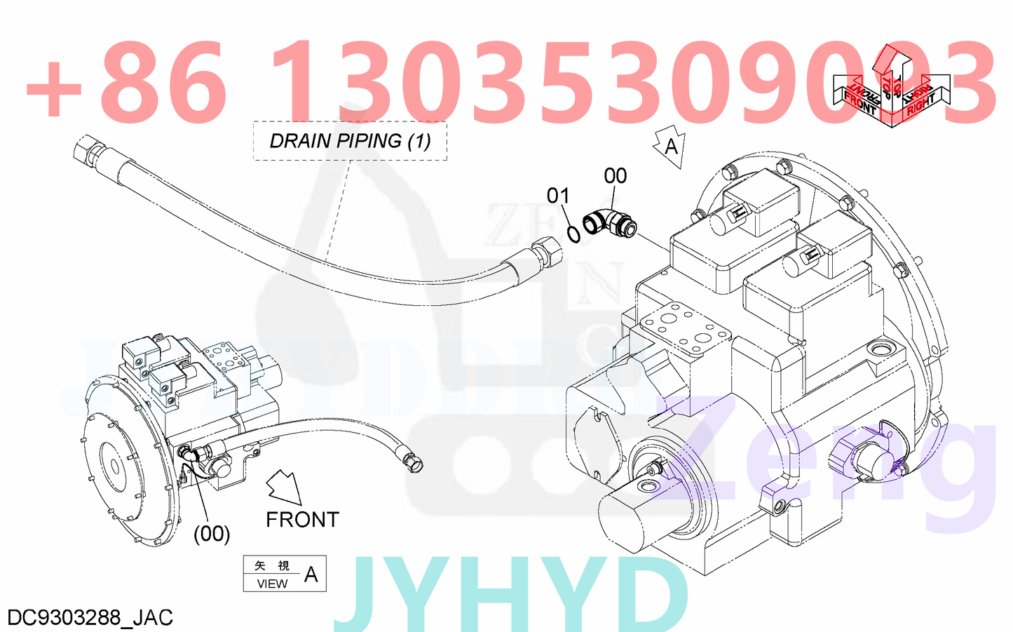 HITACHI 4432815 9184686 HYDRAULIC PUMP PARTS