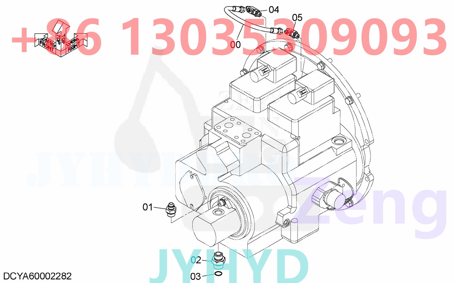 HITACHI 4432815 9184686 HYDRAULIC PUMP PARTS