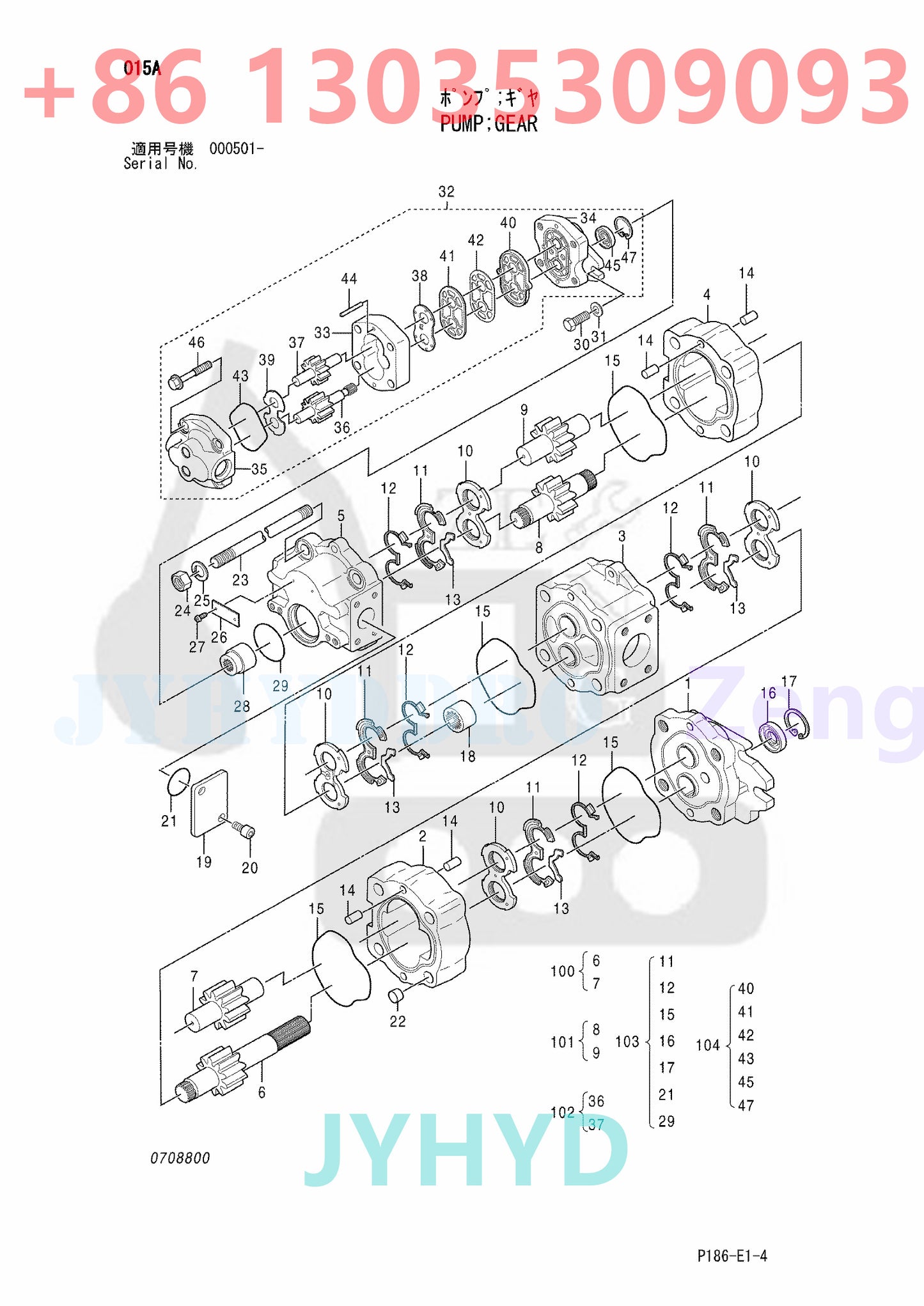 HITACHI EX2500 EX2500-5 EX2500-6 EX5600-6BH EX5600-6LD EXCAVATOR HYDRAULIC PUMP PARTS