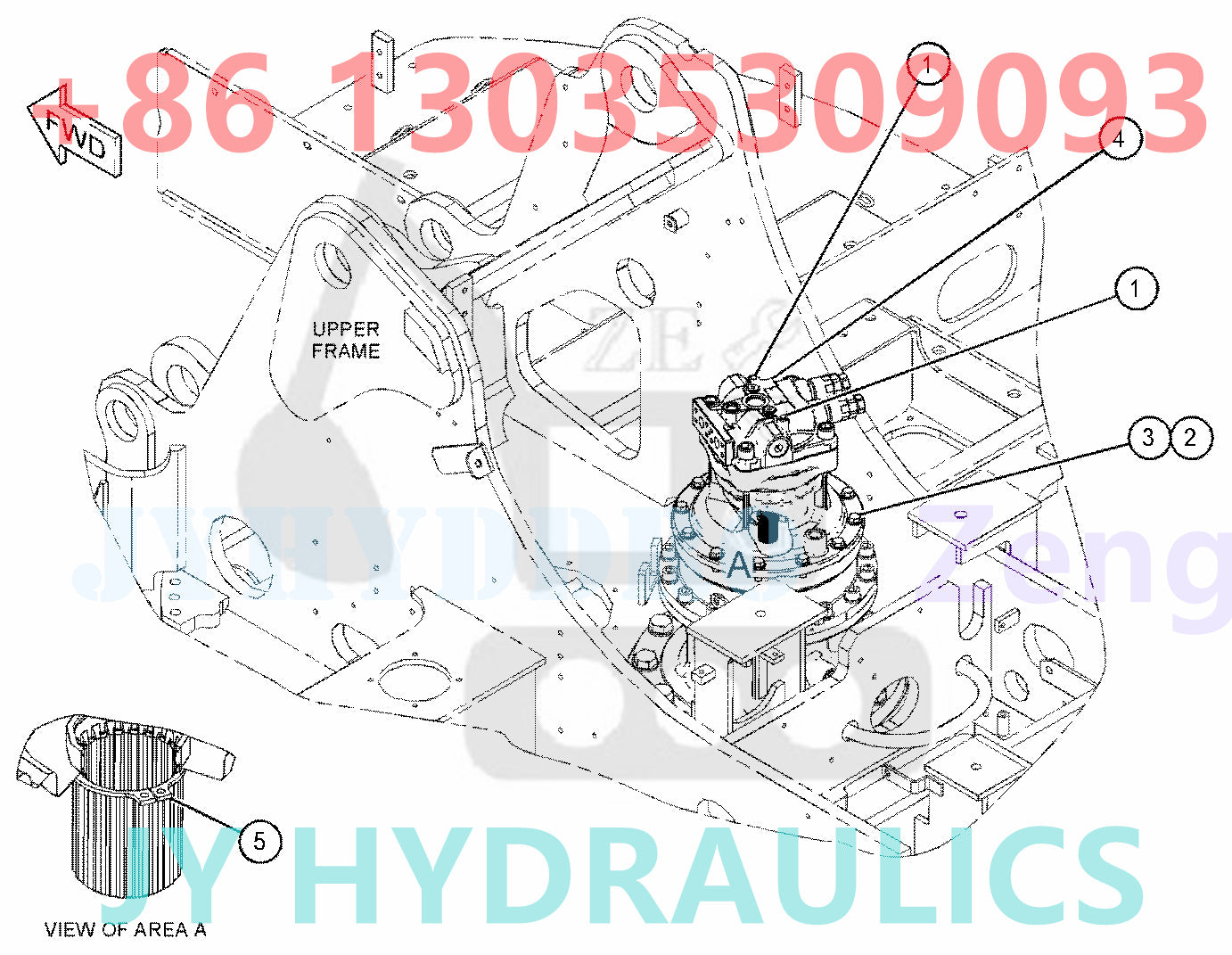 CATERPILLAR CAT323D2 EXCAVATOR 464-8726 465-5180 467-1393 SWING MOTOR MTG GP PARTS