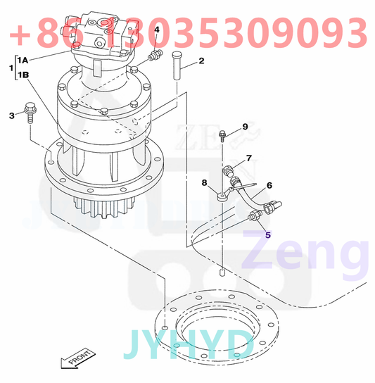 CASE CX130 EXCAVATOR SWING REDUCTION GEAR 169326A1