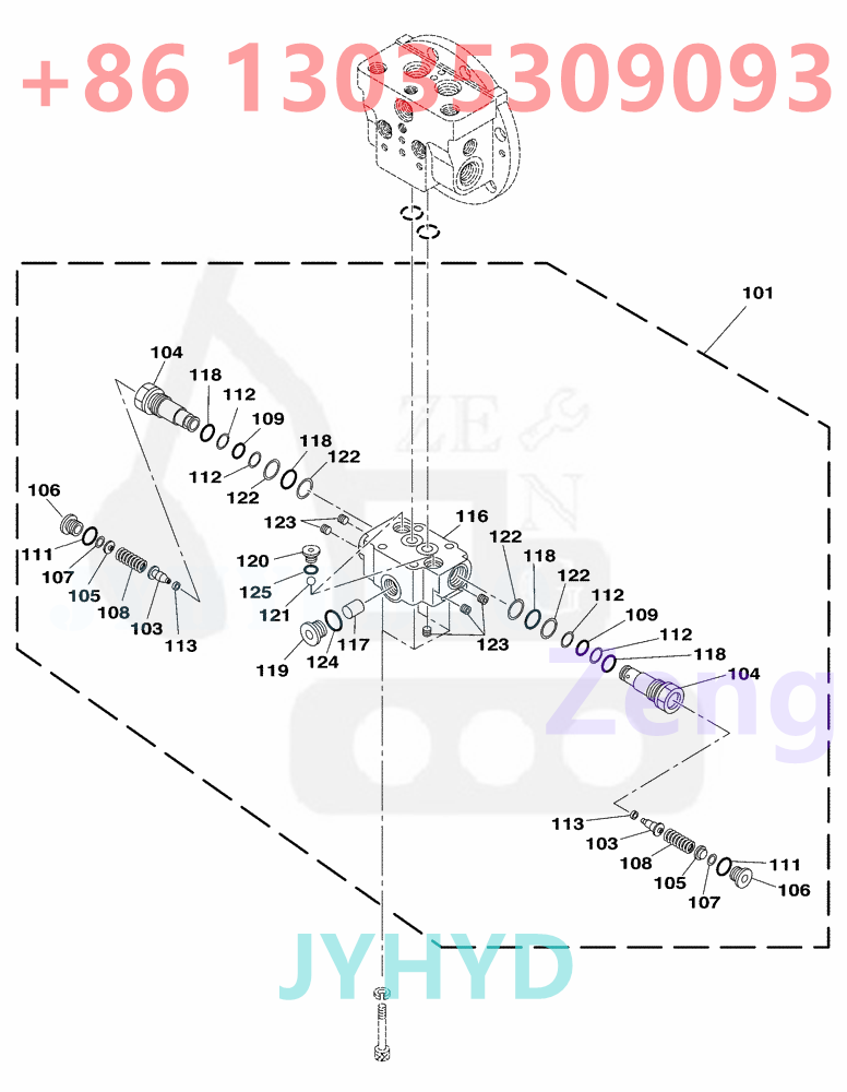 CASE LJ013420 TRAVEL MOTOR ROTARY GROUP