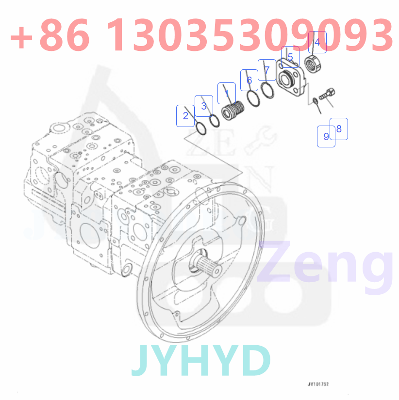 KOMATSU 708-2J-00030 708-2J-01030 HYDRAULIC PUMP PARTS