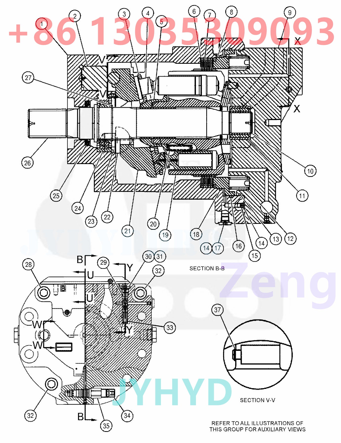 CATERPILLAR CAT349D2L CAT352 CAT350 CAT352F-VG CAT349EL CAT349FL CAT349E EXCAVATOR TRAVEL MOTOR ROTARY GROUP