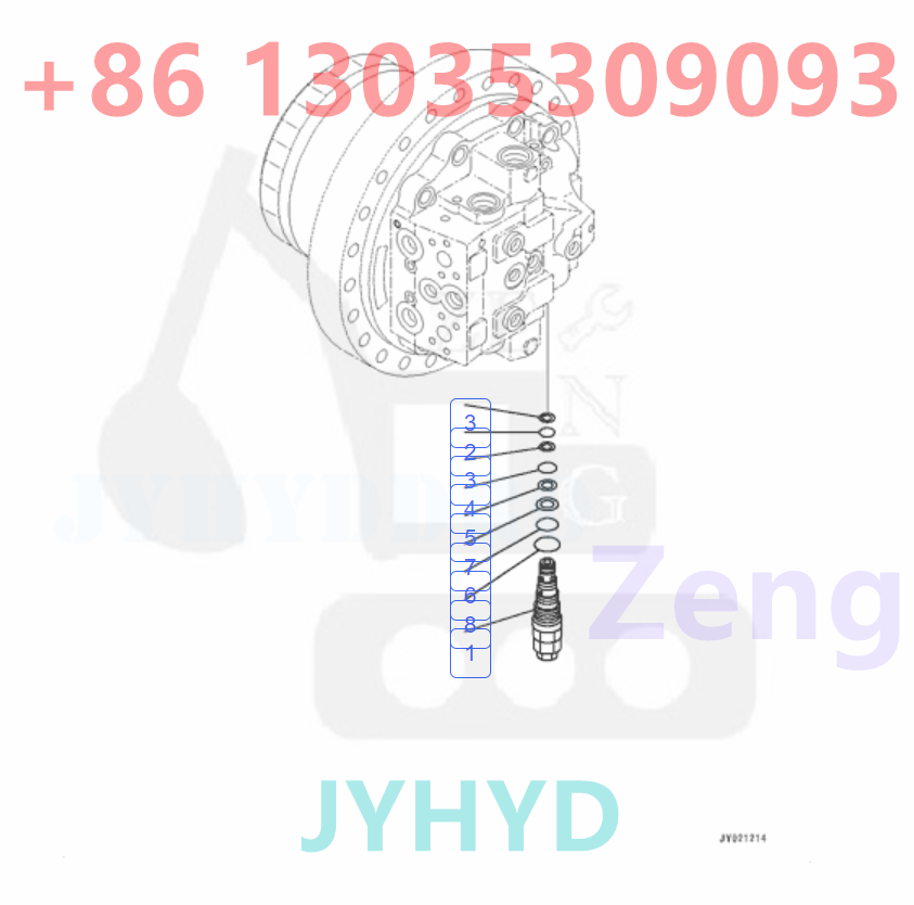 KOMATSU 2A8-27-00120 2A8-27-00121 706-8J-01470 TRAVEL MOTOR ROTARY GROUP AND SPARE PARTS