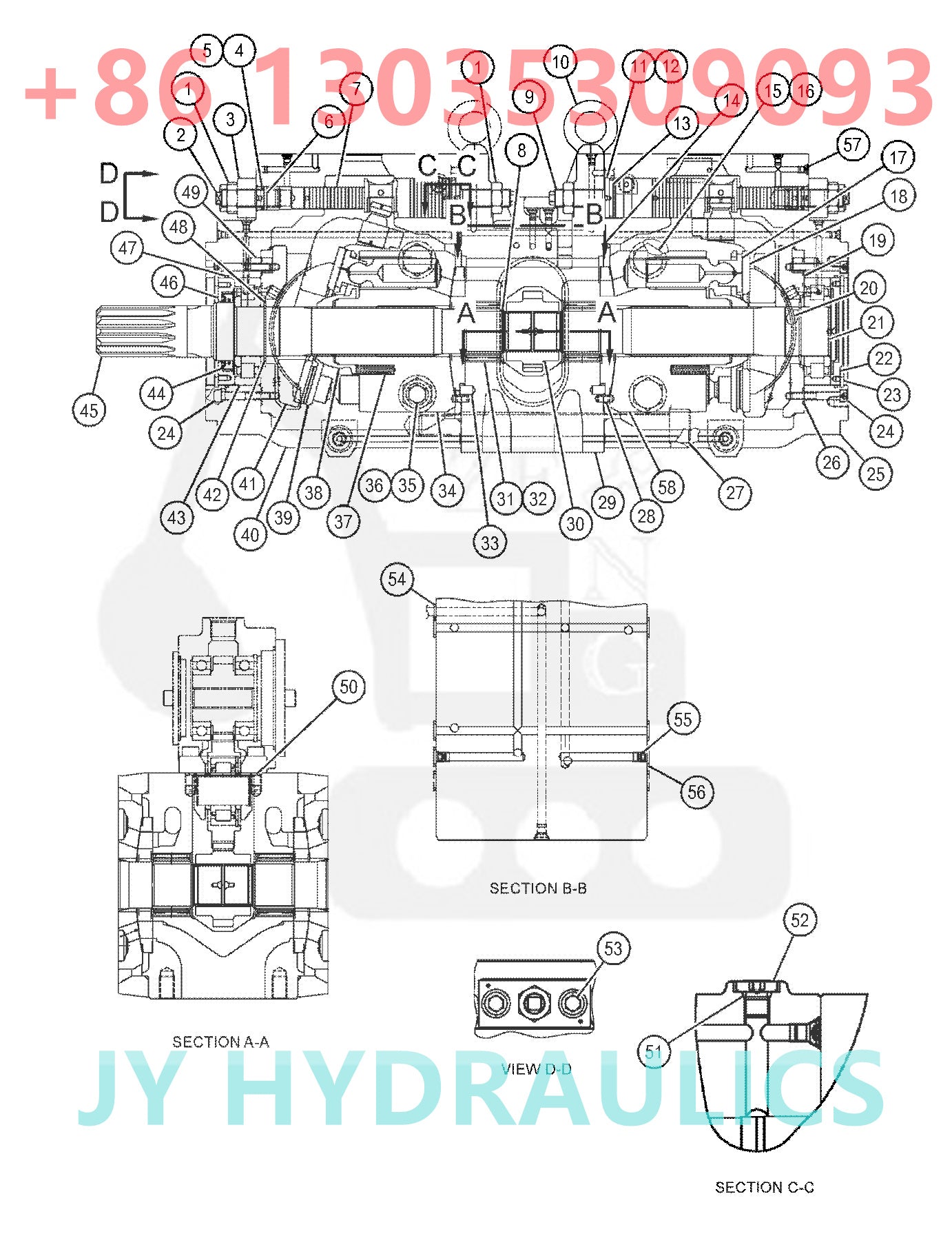 CATERPILLAR CAT349 CAT352 EXCAVATOR 566-8632 PISTON PUMP PARTS