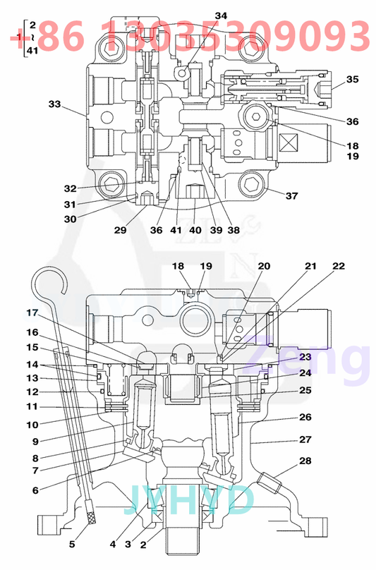 CASE CX130 EXCAVATOR LJ00721 SWING MOTOR ROTARY GROUP