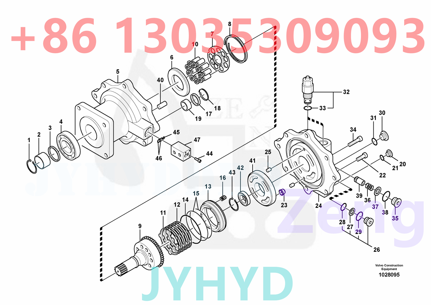 VOLVO VOE14573100 VOE14625697 VOE14596601 SWING MOTOR ROTARY GROUP AND SPARE PARTS