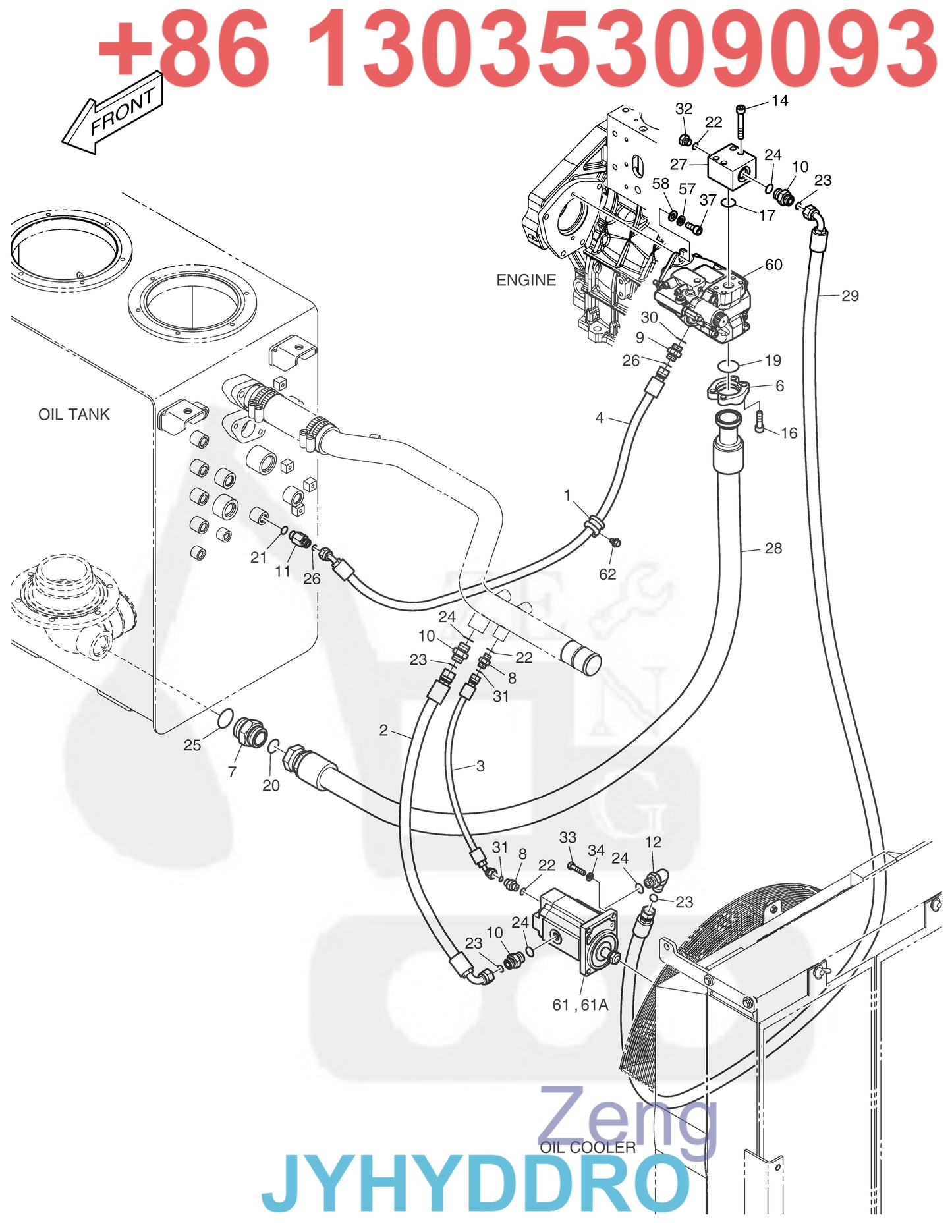 DOOSAN DX300LC-3 EXCAVATOR 400911-00048 FAN PUMP