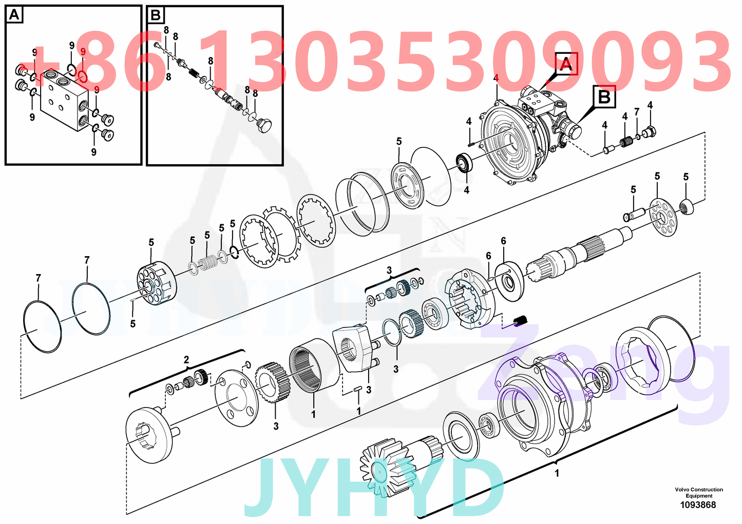 VOLVO VOE14654548 VOE14715564 SWING MOTOR ROTARY GROUP