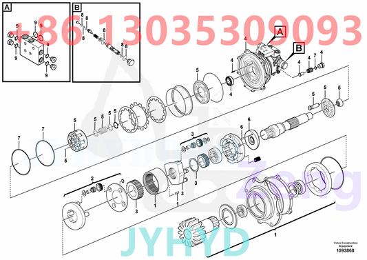 VOLVO VOE14654548 VOE14715564 SWING MOTOR ROTARY GROUP