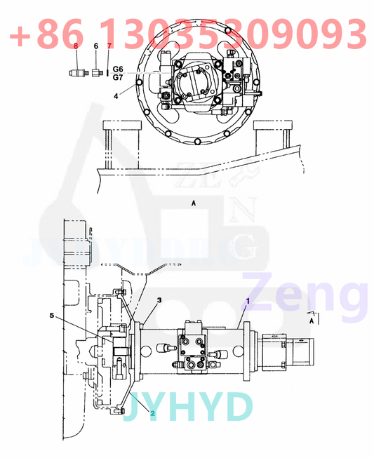 CASE CX130 EXCAVATOR KNJ2900 HYDRAULIC PUMP ROTARY GROUP AND SPARE PARTS