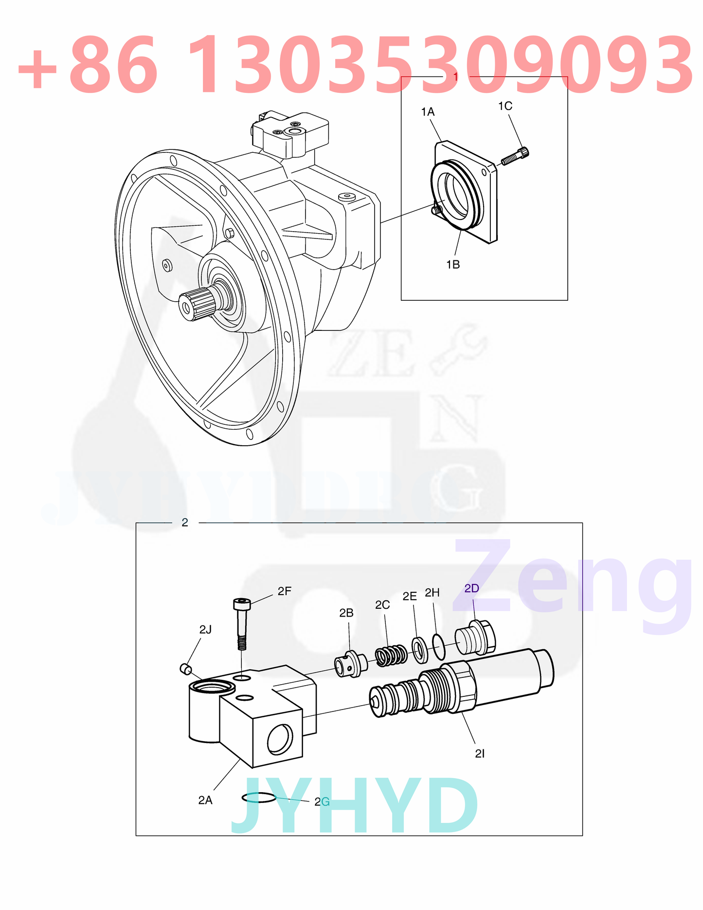 DOOSAN 400914-00250 K1004523B HYDRAULIC PUMP ROTARY GROUP AND SPARE PARTS