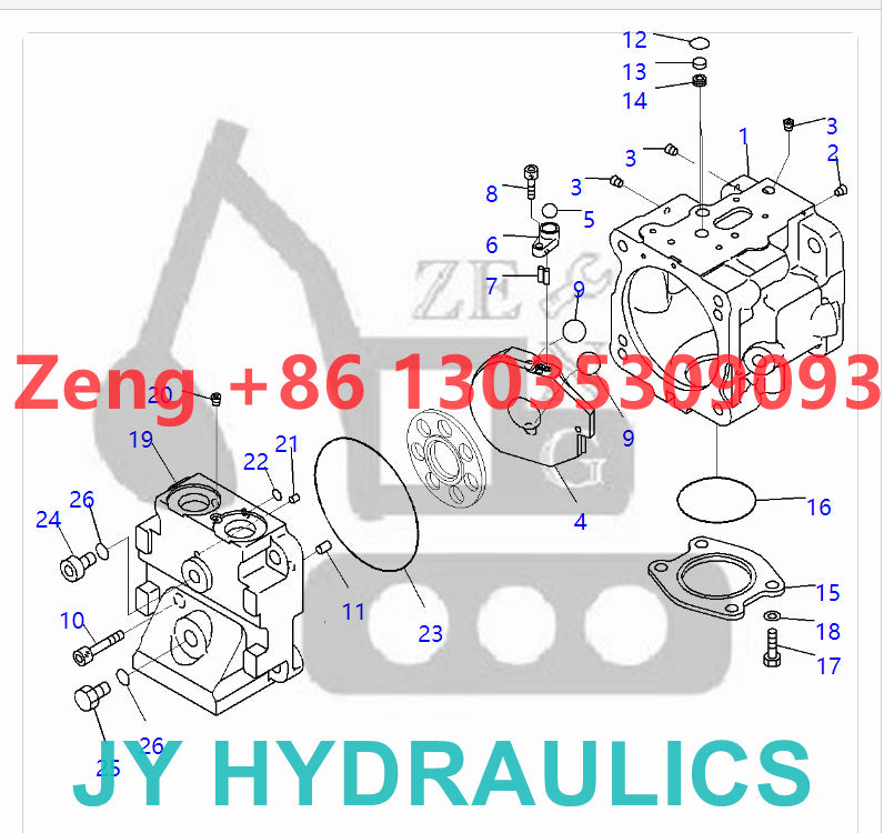 KOMATSU D155A-6 D155A-6R D155AX-6 D155AX-6A bulldozers 708-1T-00470 708-1T-01470 fan pump parts