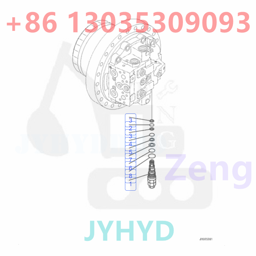 KOMATSU 2A8-27-00111 2A8-27-00110 706-8J-01480 TRAVEL MOTOR ROTARY GROUP AND SPARE PARTS