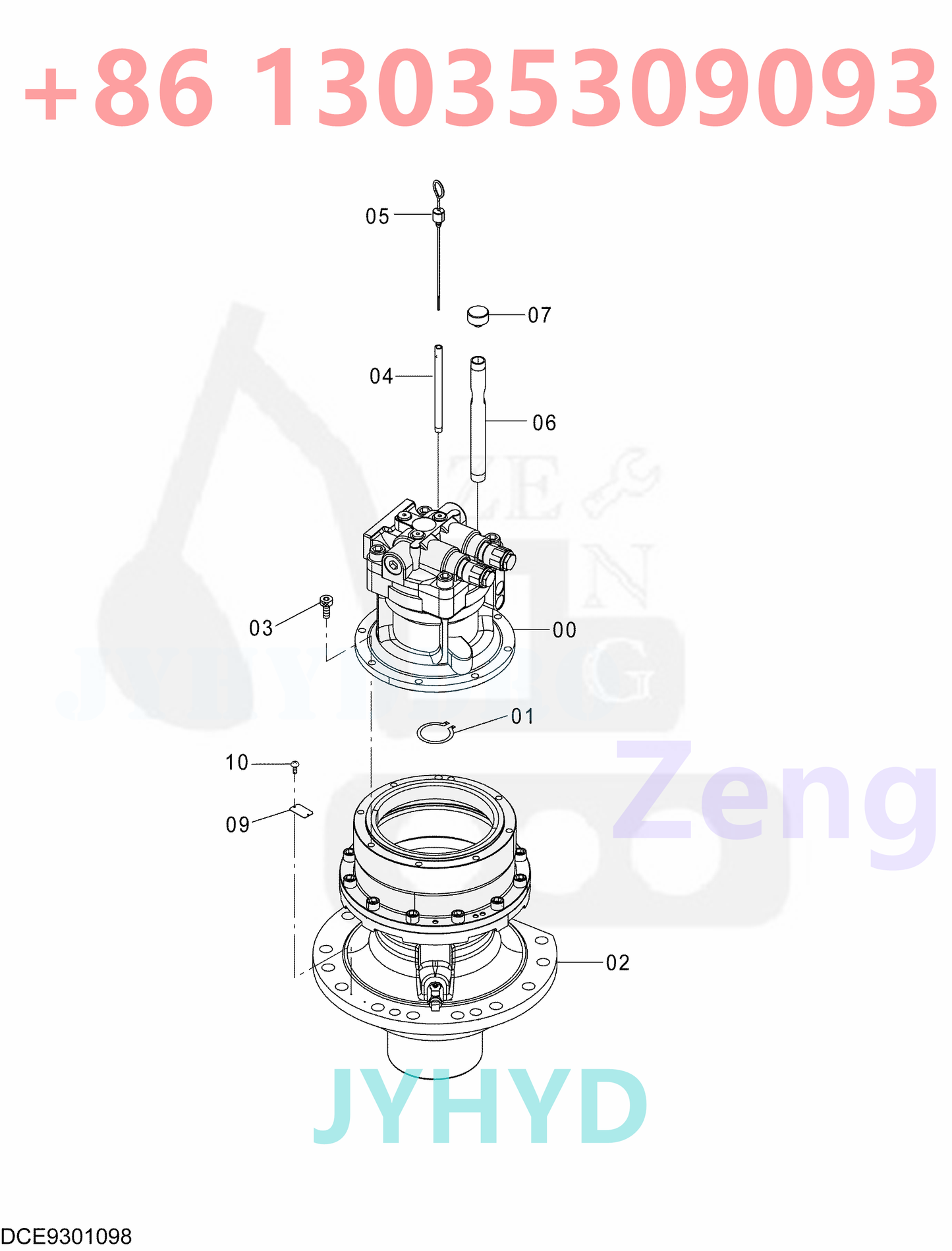 HITACHI 4698700 9301098 SWING MOTOR PARTS
