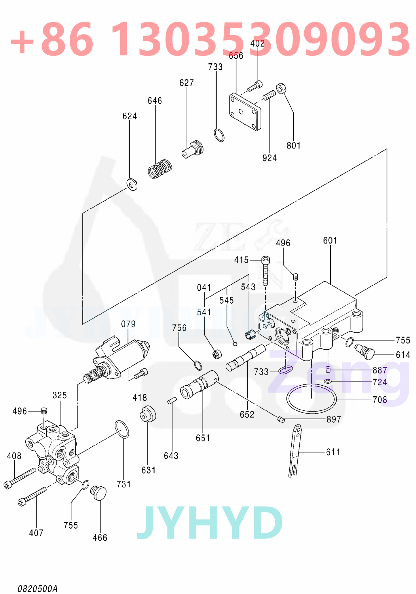 HITACHI 4432815 9184686 HYDRAULIC PUMP ROTARY GROUP AND SPARE PARTS