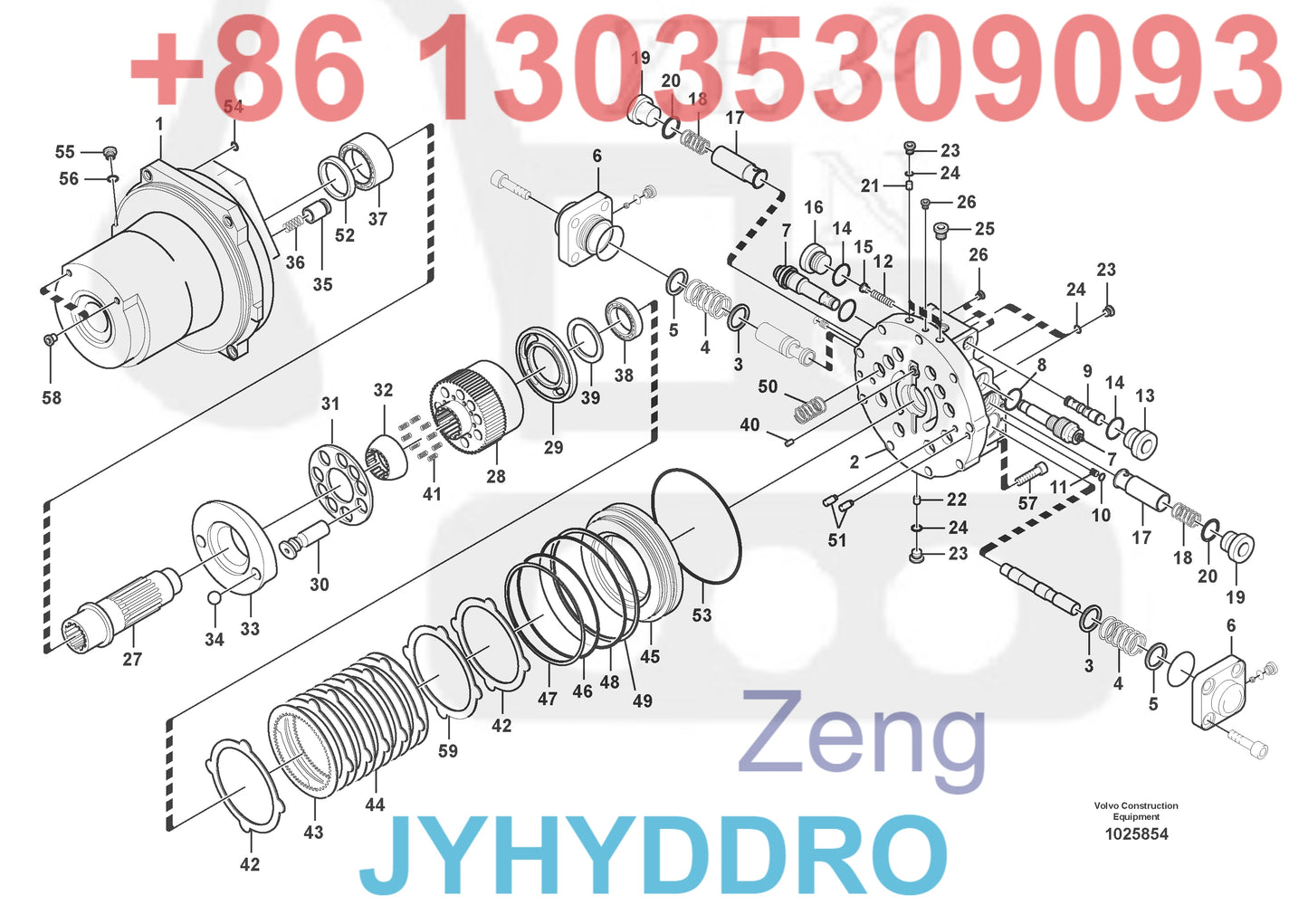 VOLVO EC700B EC700BHR EC700C EC700CHR EXCAVATOR VOE14522564 TRAVEL MOTOR ROTARY GROUP AND SPARE PARTS