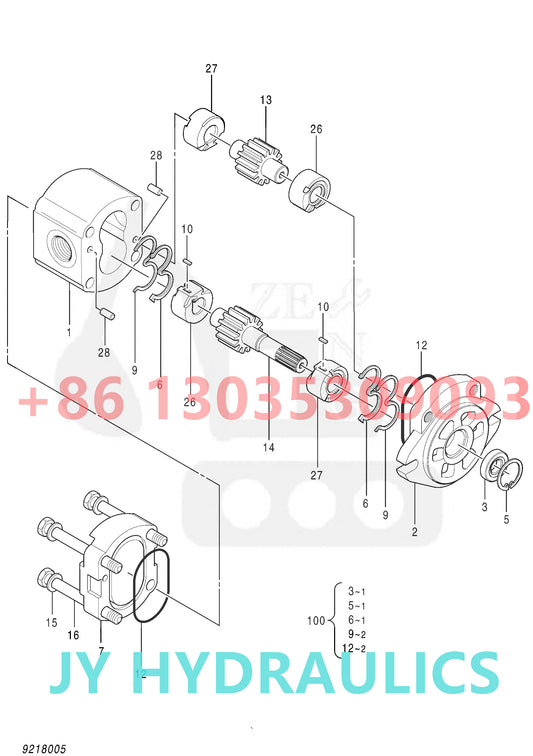 HITACHI 9218005 GEAR PUMP