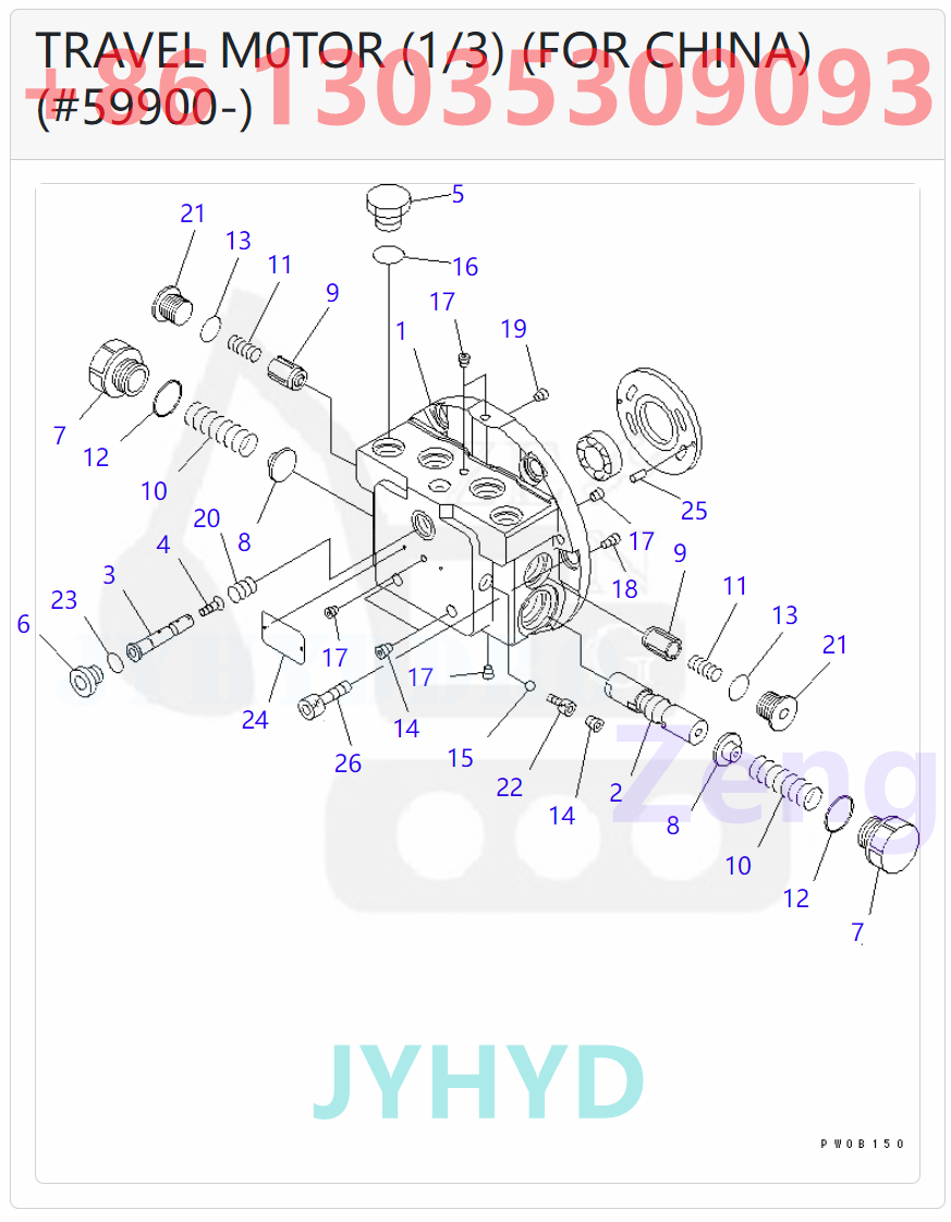 KOMATSU 201-60-73601 TZ500D200000-G TRAVEL MOTOR ROTARY GROUP AND SPARE PARTS