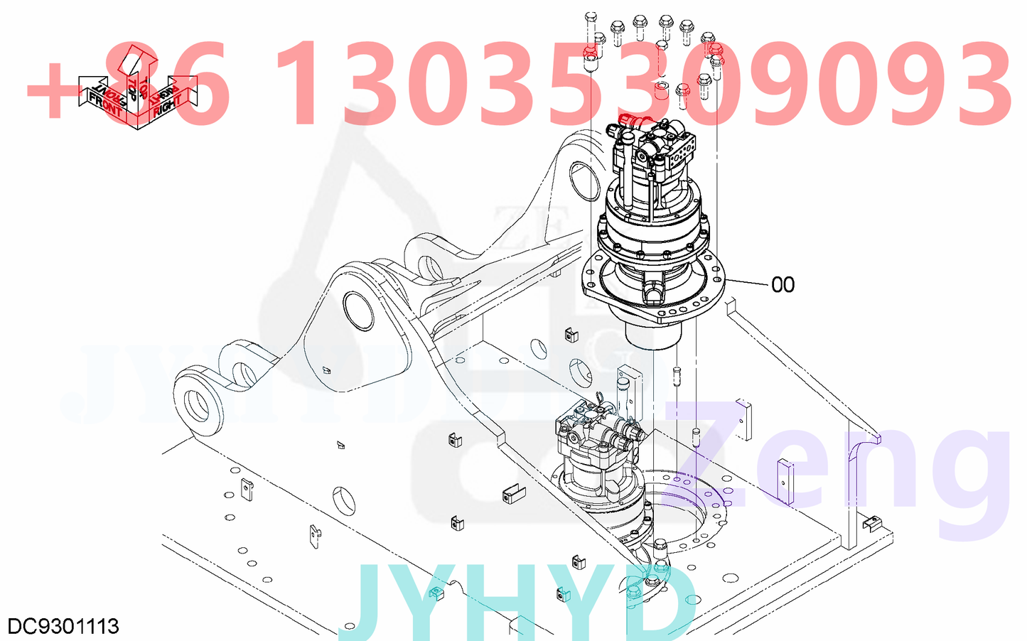 HITACHI 4698700 9301113 SWING MOTOR ROTARY GROUP