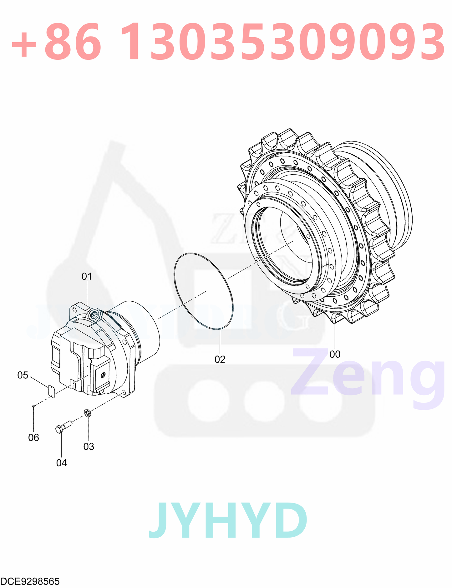HITACHI 4699092 TRAVEL MOTOR ROTARY GROUP AND SPARE PARTS