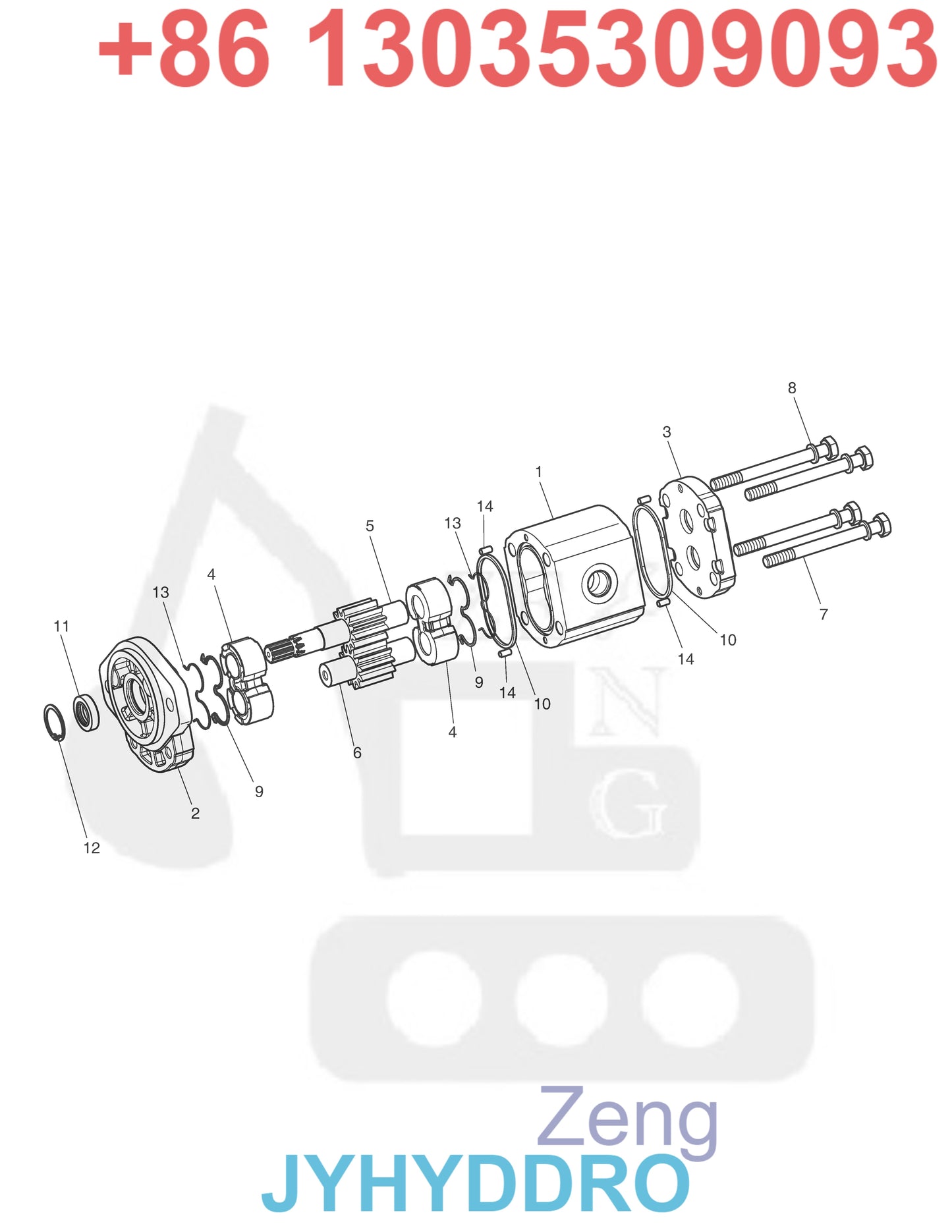DOOSAN DX300LC-3 EXCAVATOR 400911-00048 FAN PUMP