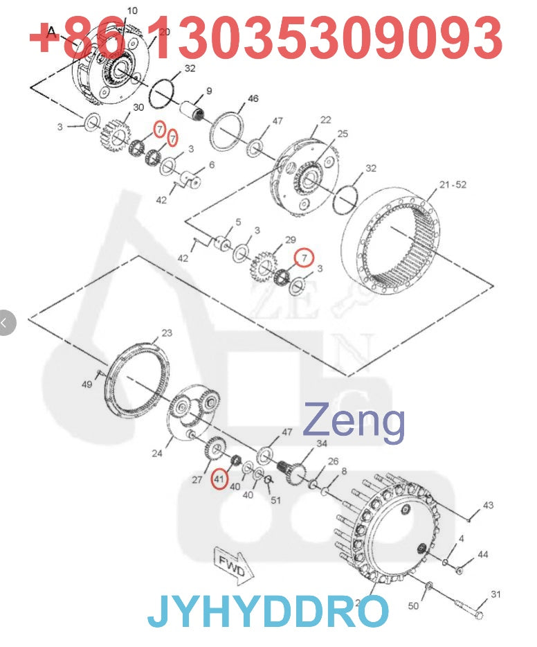 CATERPILLAR CAT325C EXCAVATOR FINAL DRIVE 227-6103 227-6104 BEARING
